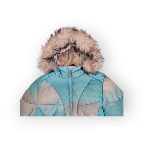 ZeroXposur Girls Puffer Jacket with Faux Fur Trim Size 16 - Picture 3 of 8